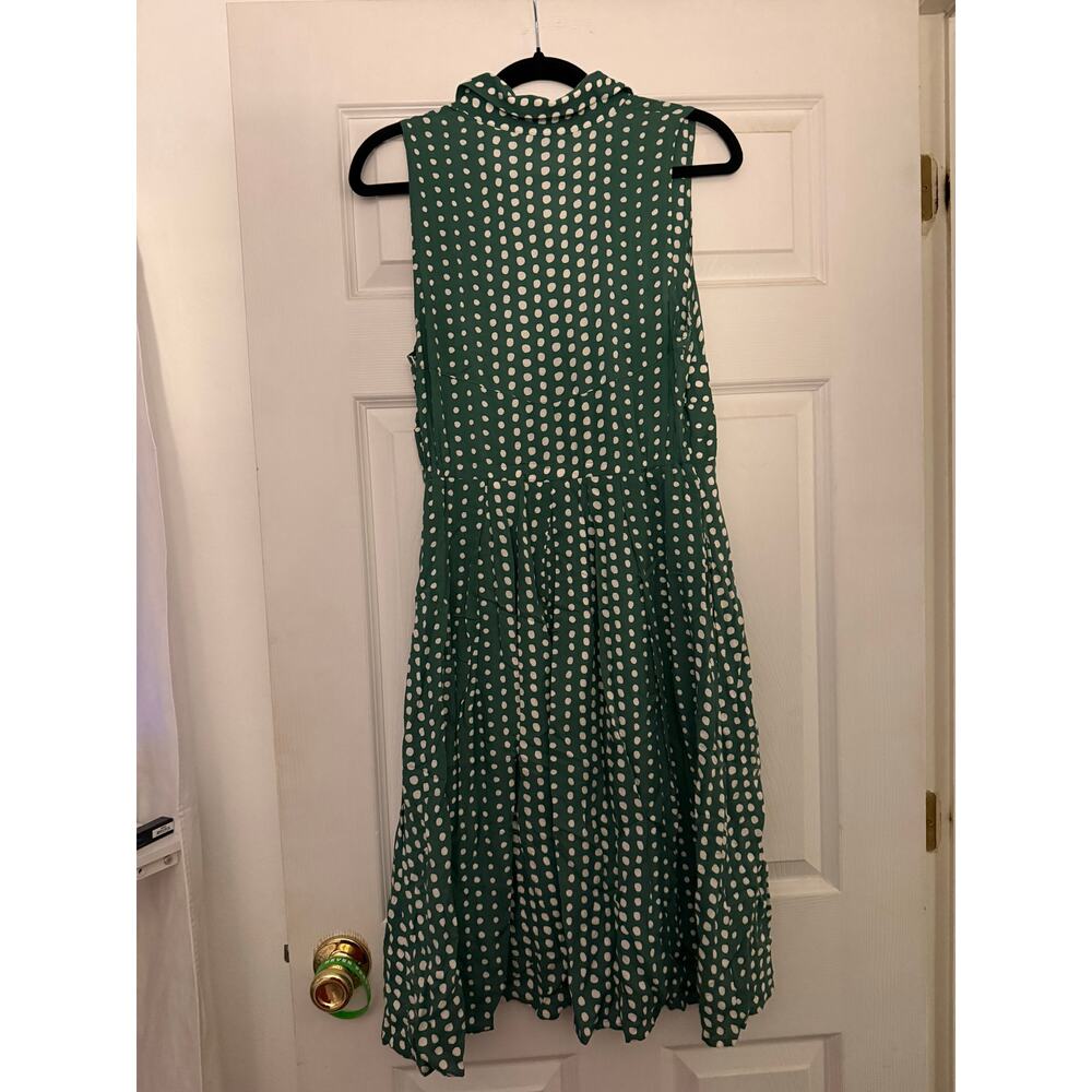 Green Polka Dot Dress By 11-1-Tylho Size Small - Picture 3 of 7
